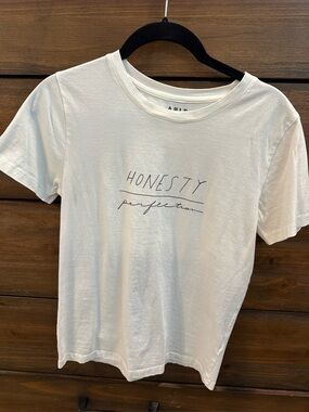 Able Cream Graphic Tee with Black Print